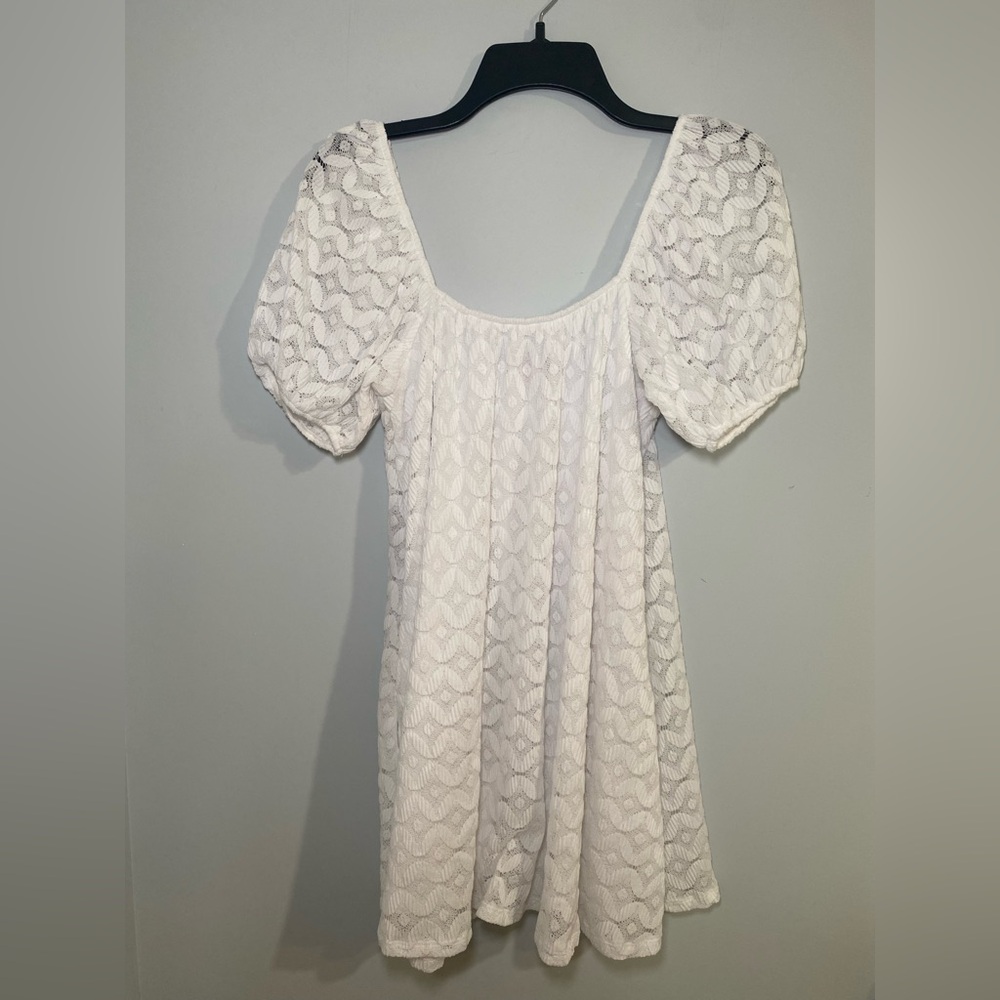 Show Me Your MuMu Flora Spacey Lacey White Mini Dress Size S - Picture 6 of 9